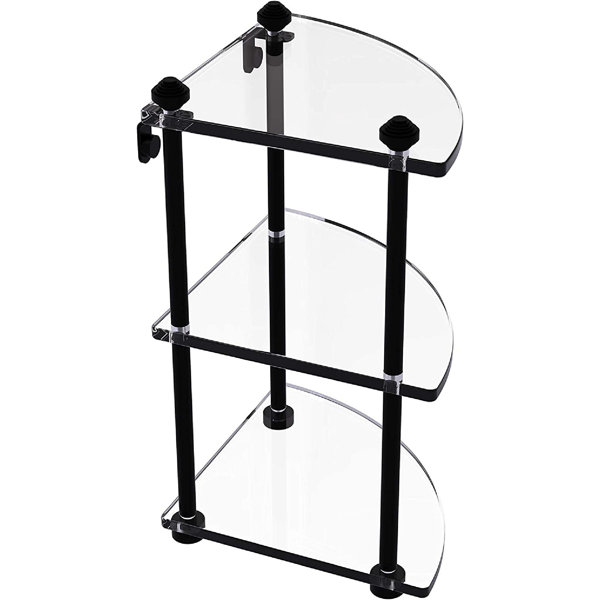 Williston Divvens 3 Piece Glass Corner Shelf Wayfair
